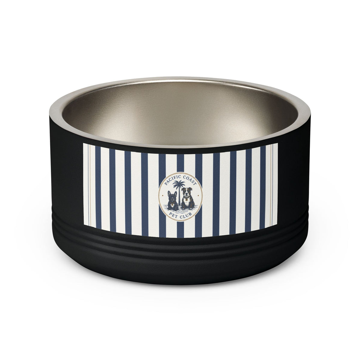 Nautical Stripe Stainless Pet Bowl | Pacific Coast Pet Club | Pacific Coast Edition