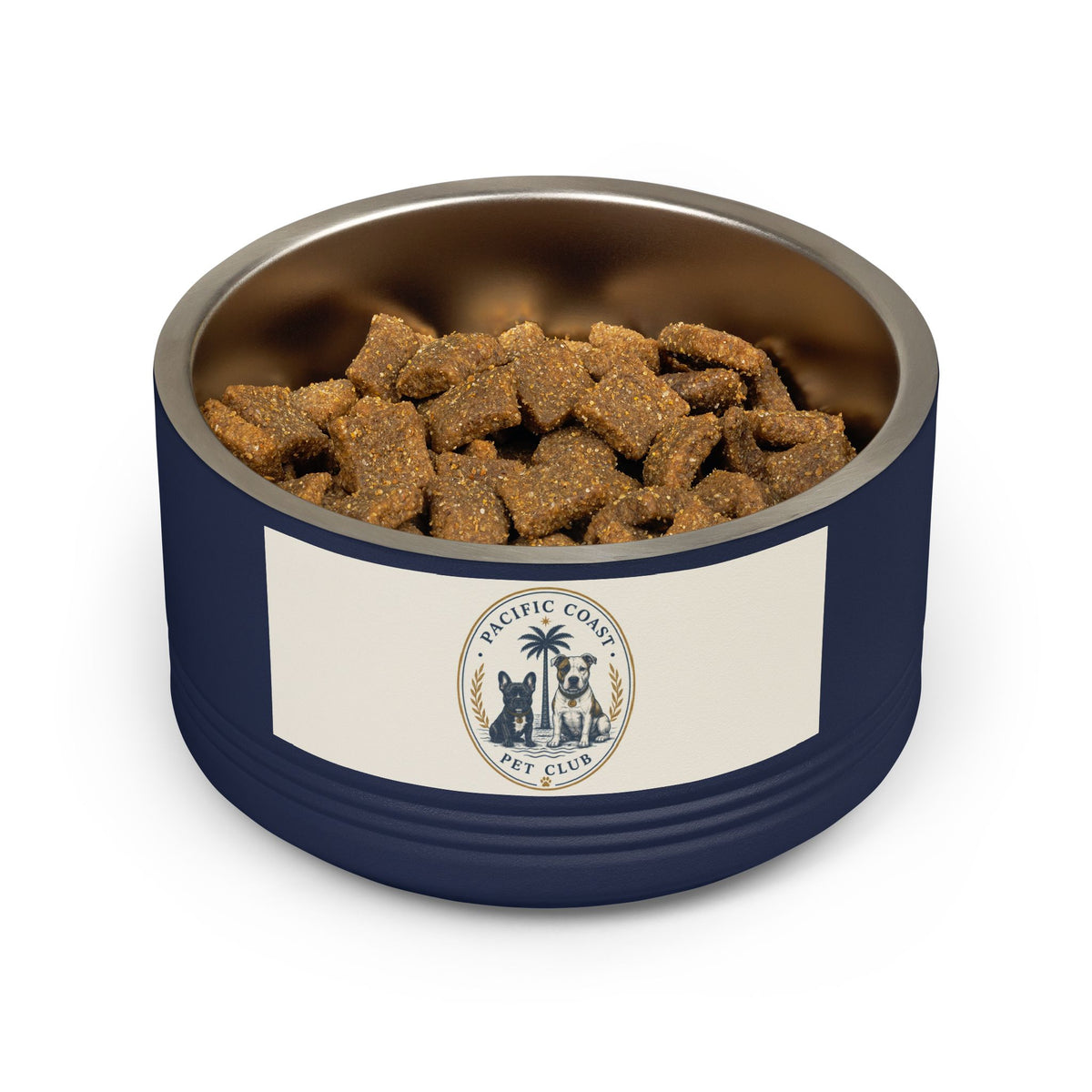 Crested Stainless Steel Dog Bowl | Pacific Coast Pet Club | Pacific Coast Edition