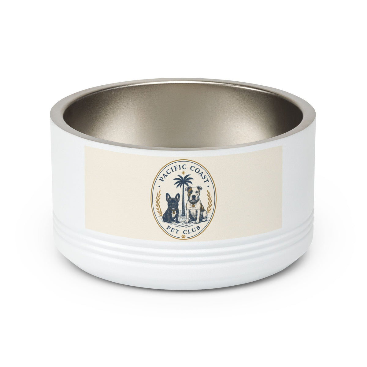 Crested Stainless Steel Dog Bowl | Pacific Coast Pet Club | Pacific Coast Edition