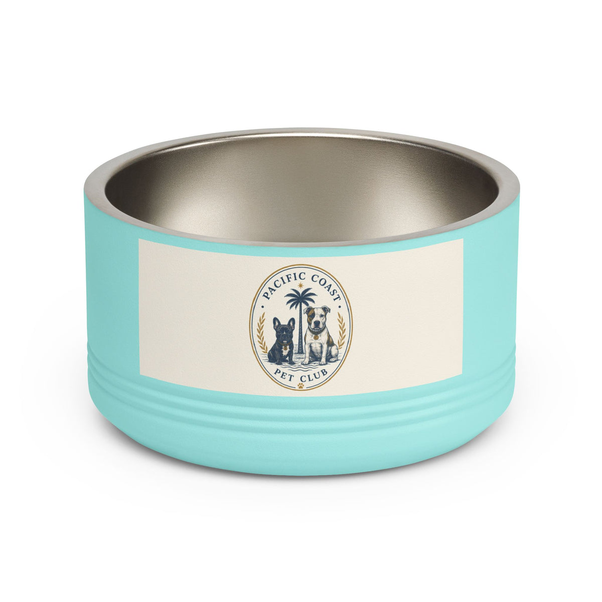 Crested Stainless Steel Dog Bowl | Pacific Coast Pet Club | Pacific Coast Edition