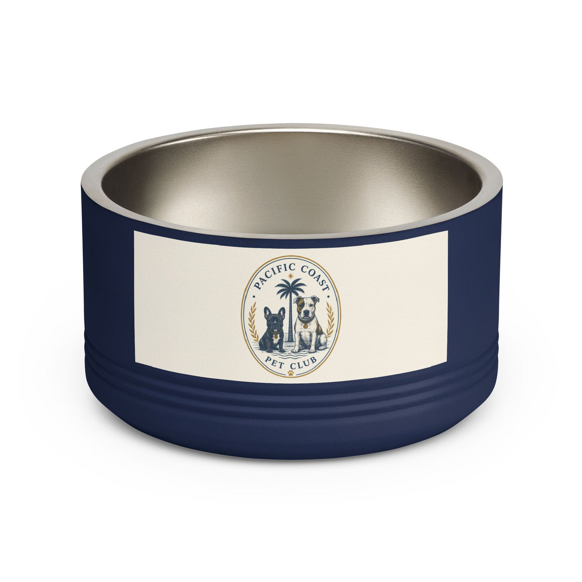 Crested Stainless Steel Dog Bowl | Pacific Coast Pet Club | Pacific Coast Edition