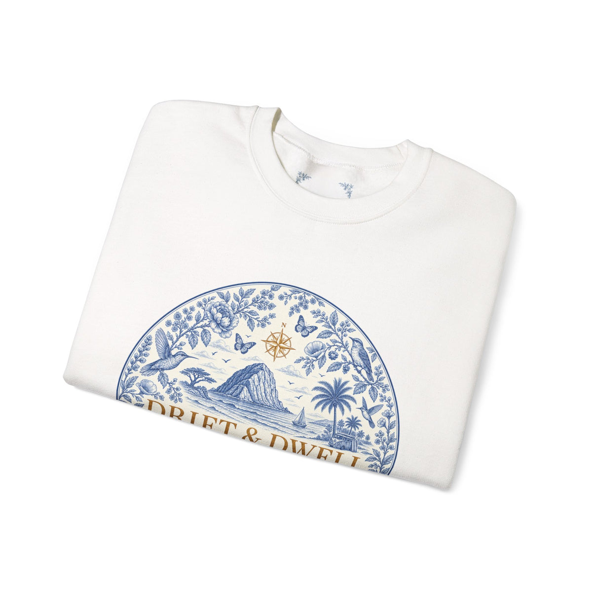 Drift & Dwell Crewneck Sweatshirt | California Toile Collection | Pacific Coast Edition