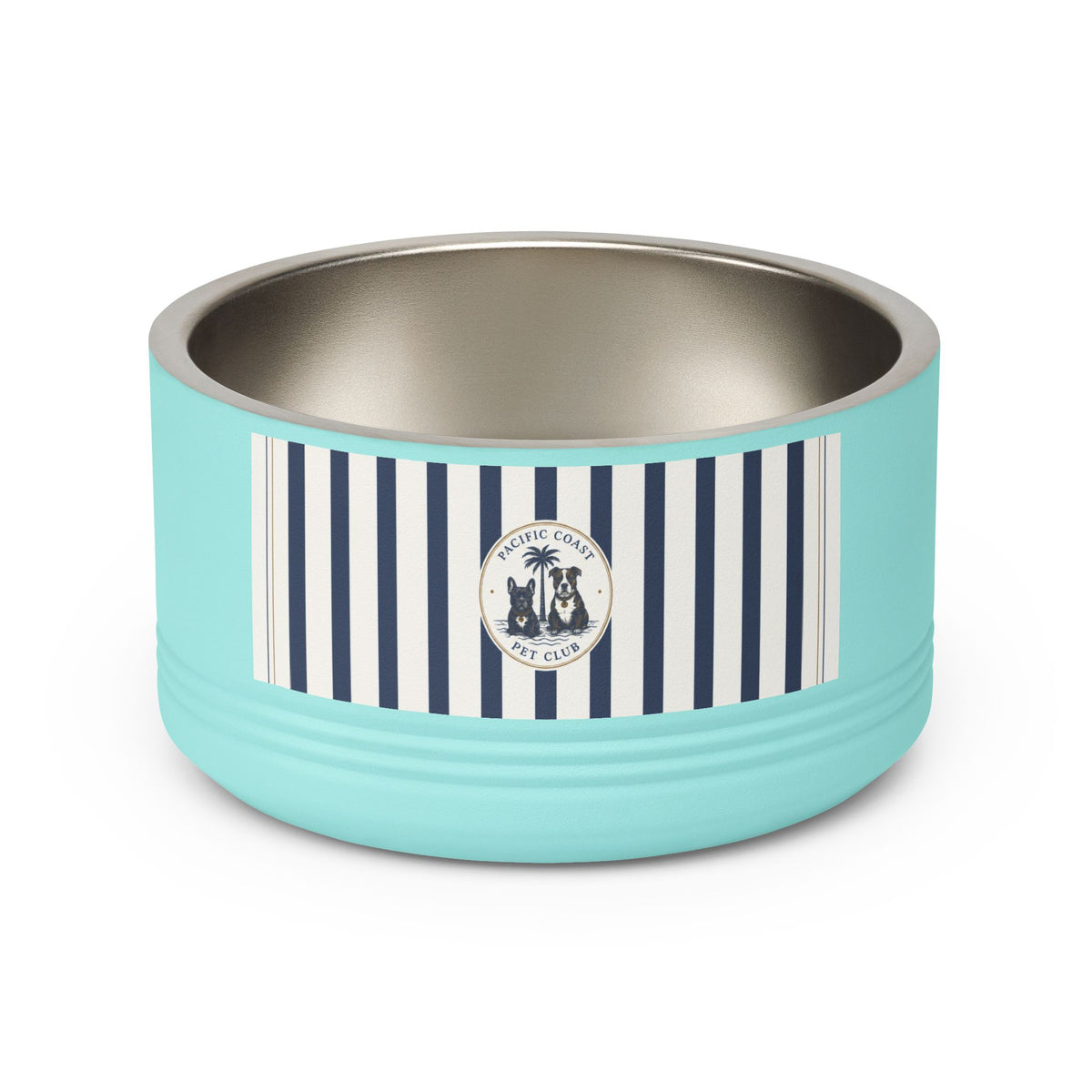 Nautical Stripe Stainless Pet Bowl | Pacific Coast Pet Club | Pacific Coast Edition