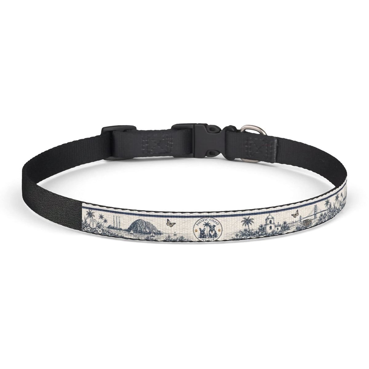 Toile Clip-On Pet Collar | Pacific Coast Pet Club | Pacific Coast Edition