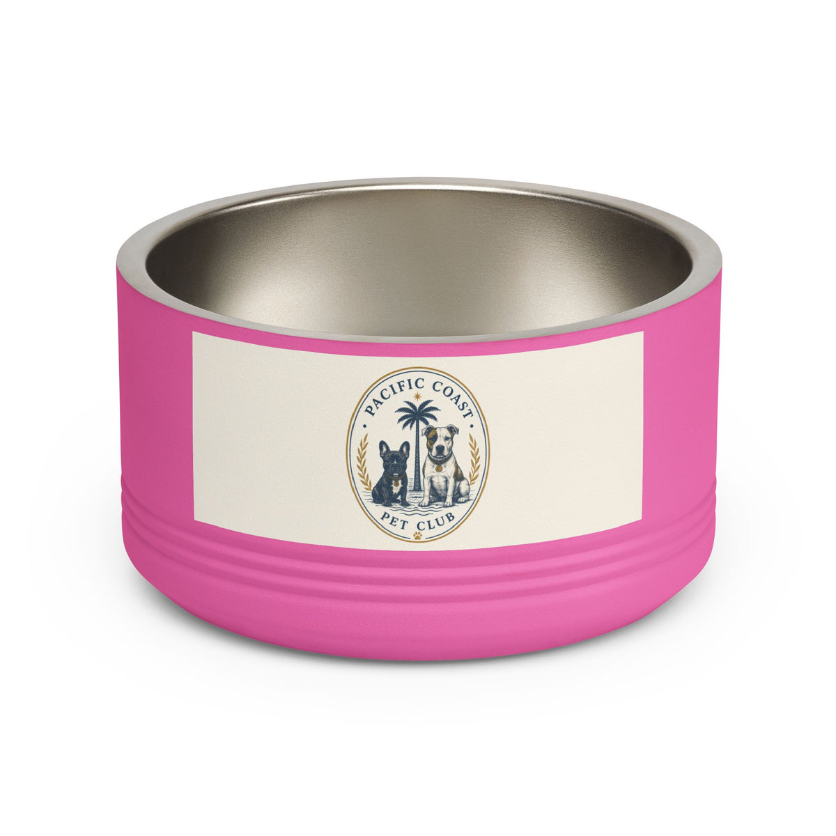 Crested Stainless Steel Dog Bowl | Pacific Coast Pet Club | Pacific Coast Edition