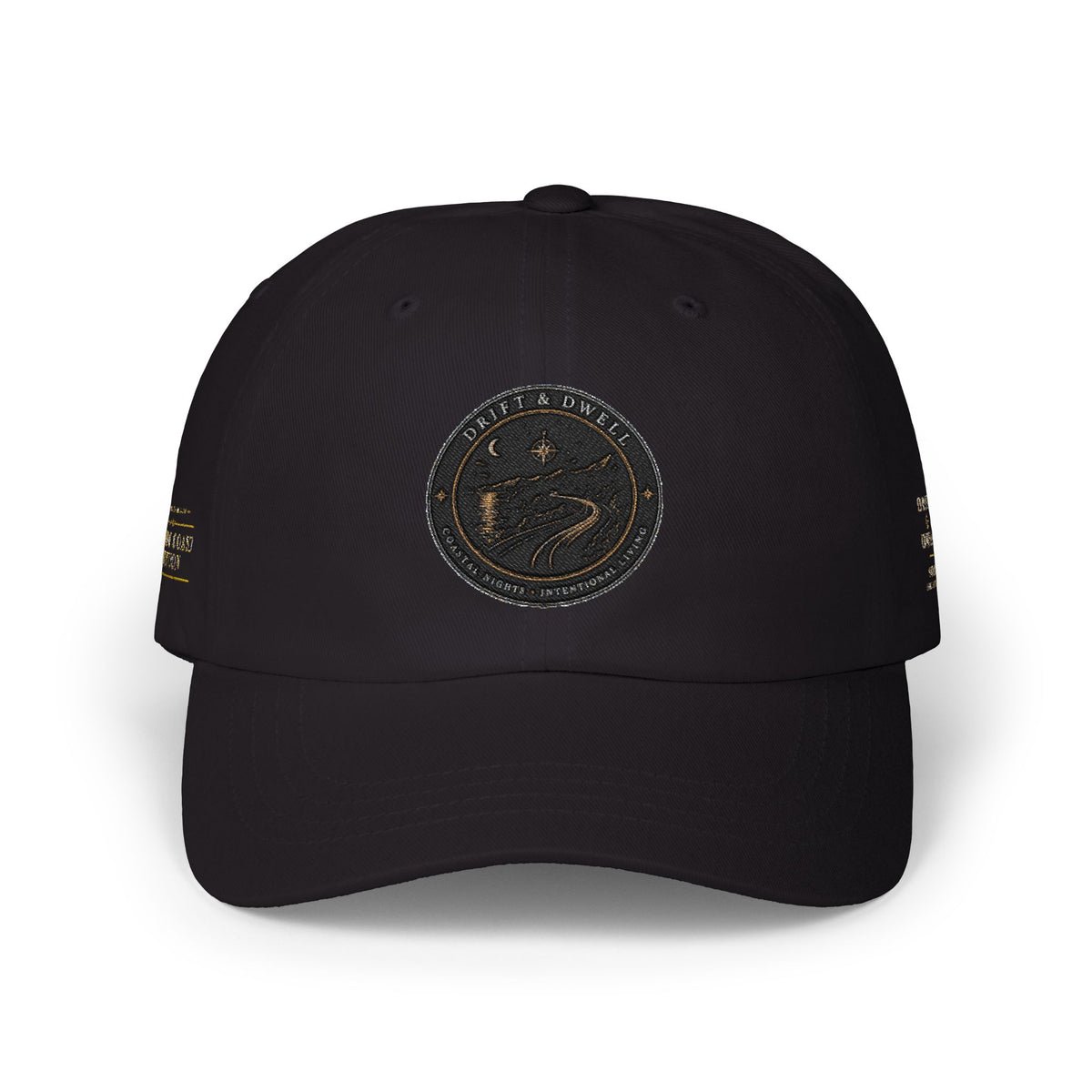Embroidered Compass Dad Cap | NOIR Collection | Pacific Coast Edition