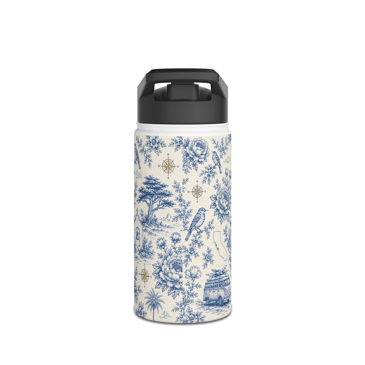 Toile Coastal Water Bottle | California Toile Collection