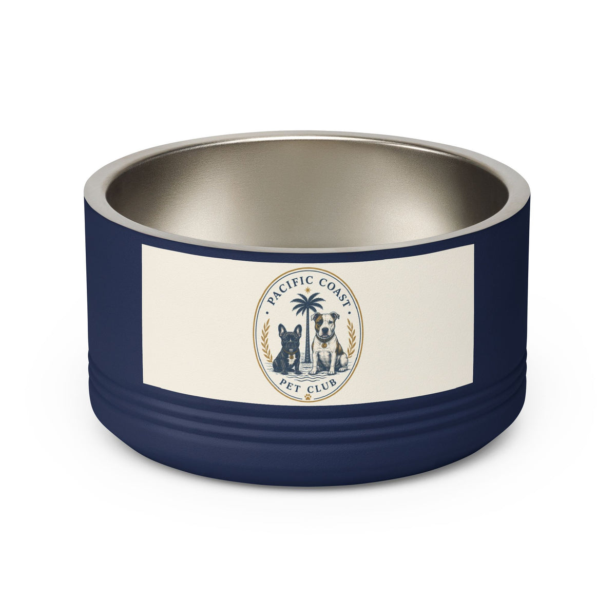 Crested Stainless Steel Dog Bowl | Pacific Coast Pet Club | Pacific Coast Edition