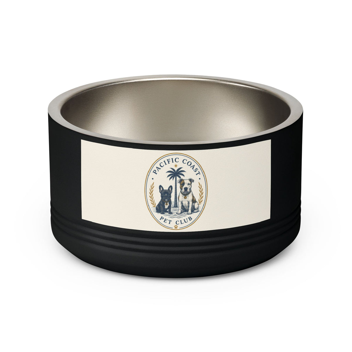 Crested Stainless Steel Dog Bowl | Pacific Coast Pet Club | Pacific Coast Edition