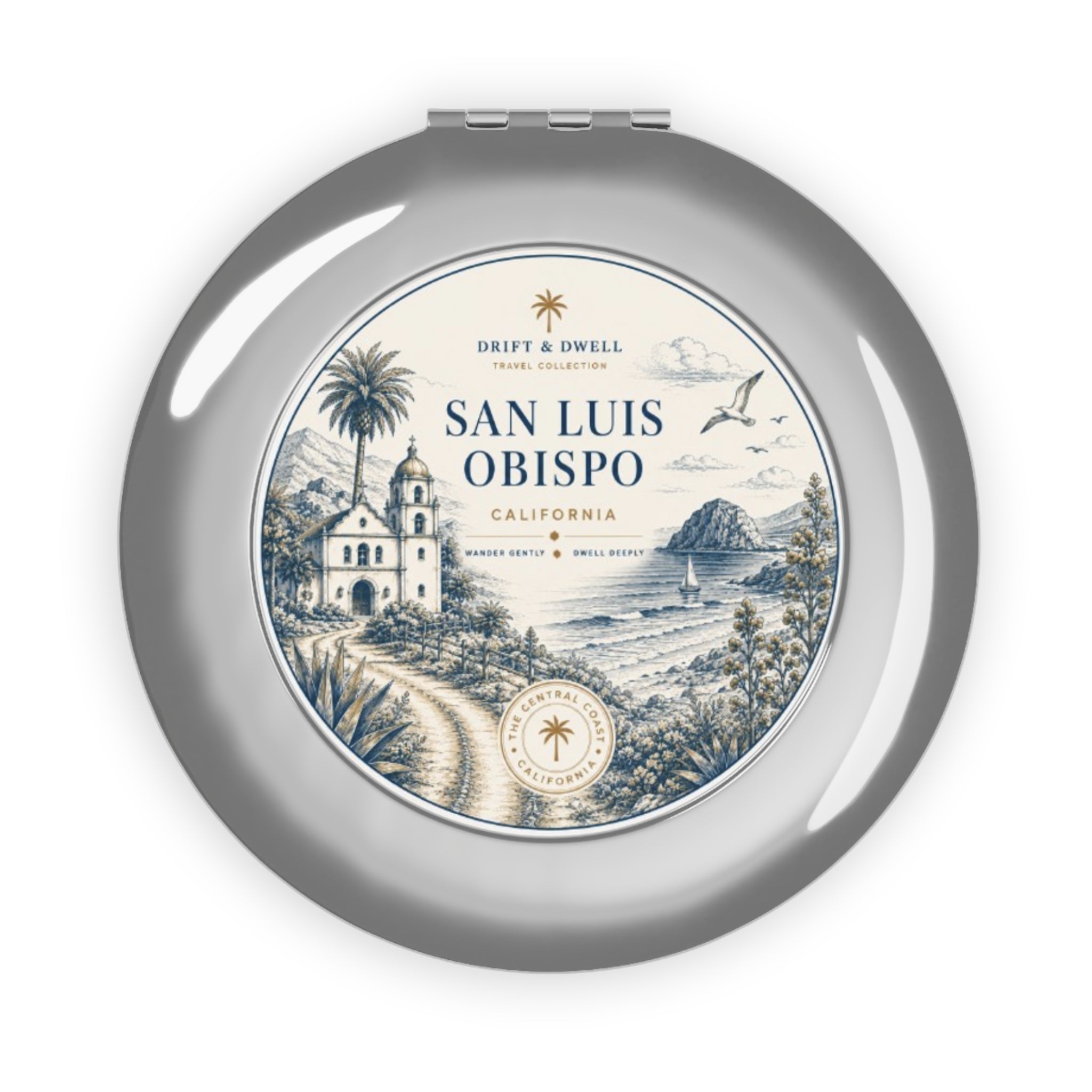 San Luis Obispo Compact Travel Mirror | Pacific Coast Edition