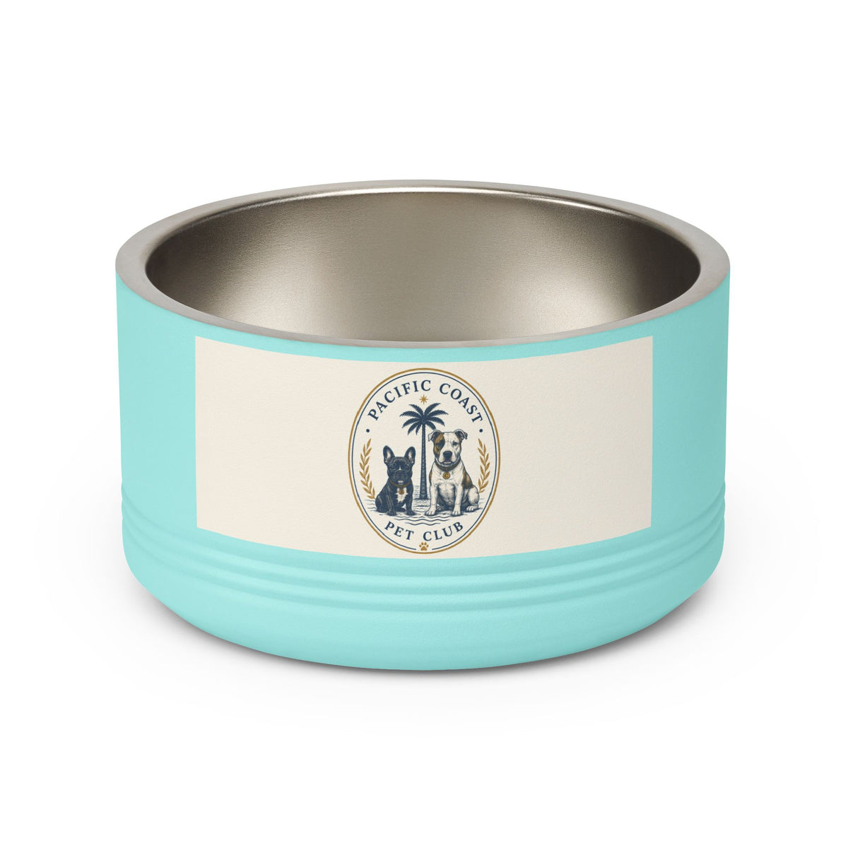 Crested Stainless Steel Dog Bowl | Pacific Coast Pet Club | Pacific Coast Edition