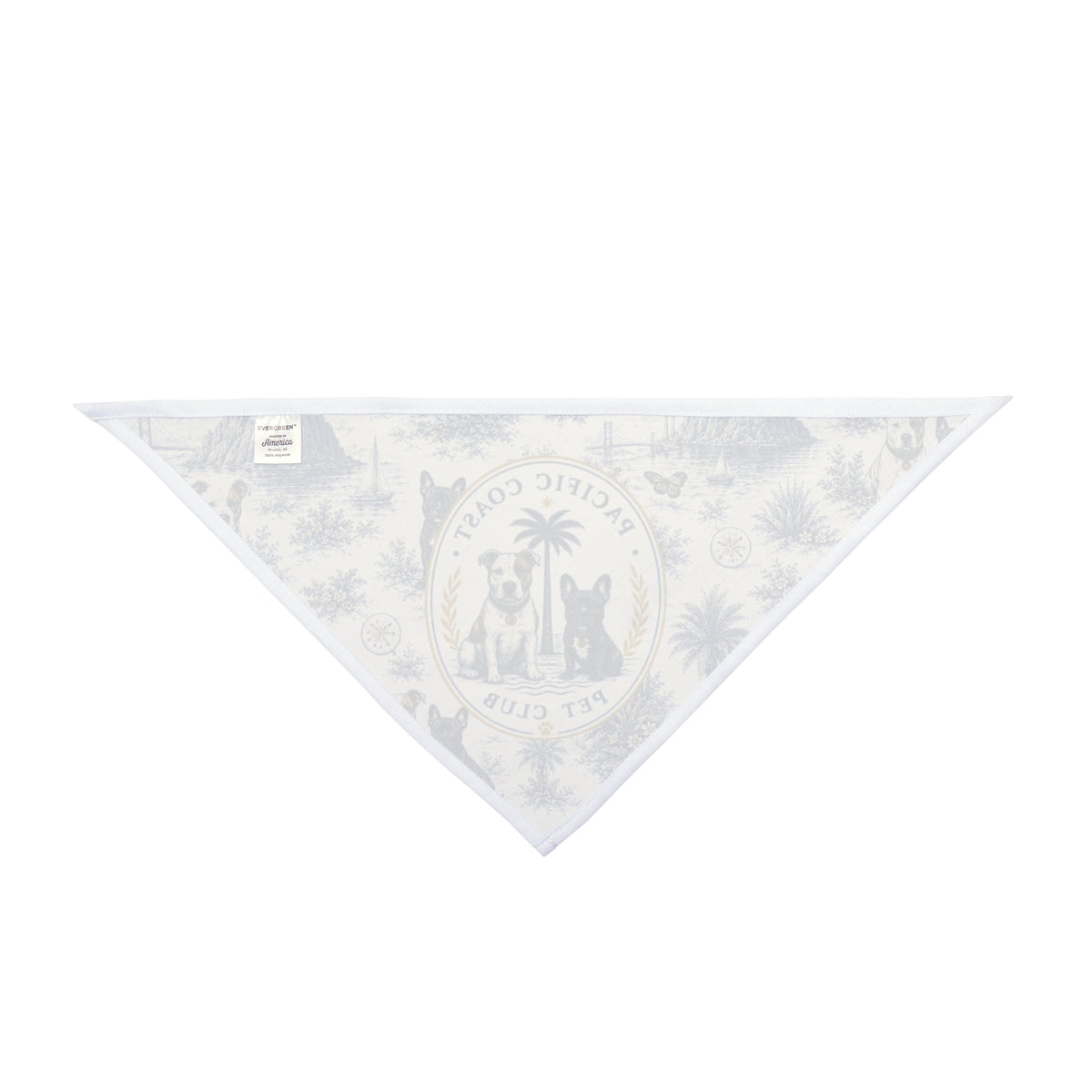 Toile Crest Bandana | Pacific Coast Pet Club | Pacific Coast Edition