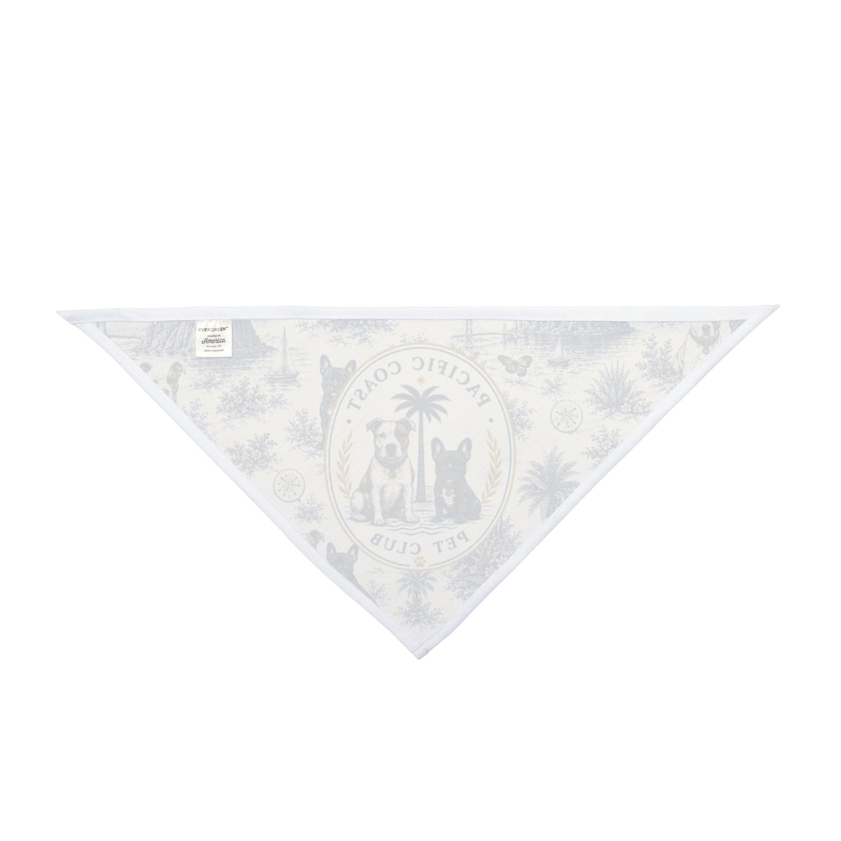 Toile Crest Bandana | Pacific Coast Pet Club | Pacific Coast Edition