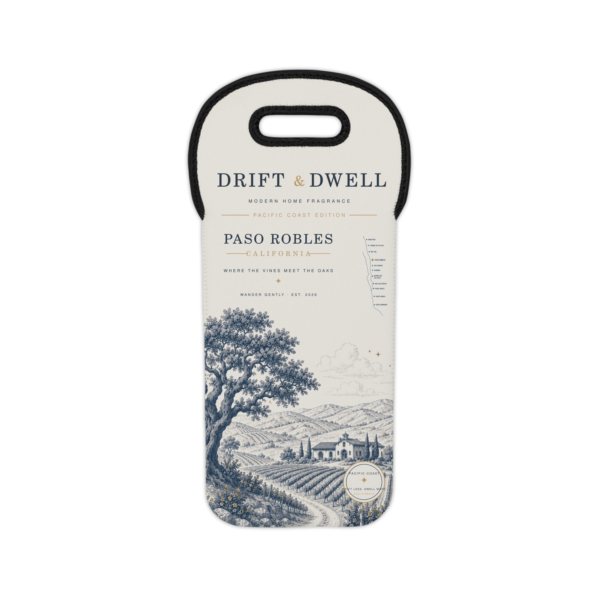 Paso Robles Neoprene Wine Carrier | Pacific Coast Edition