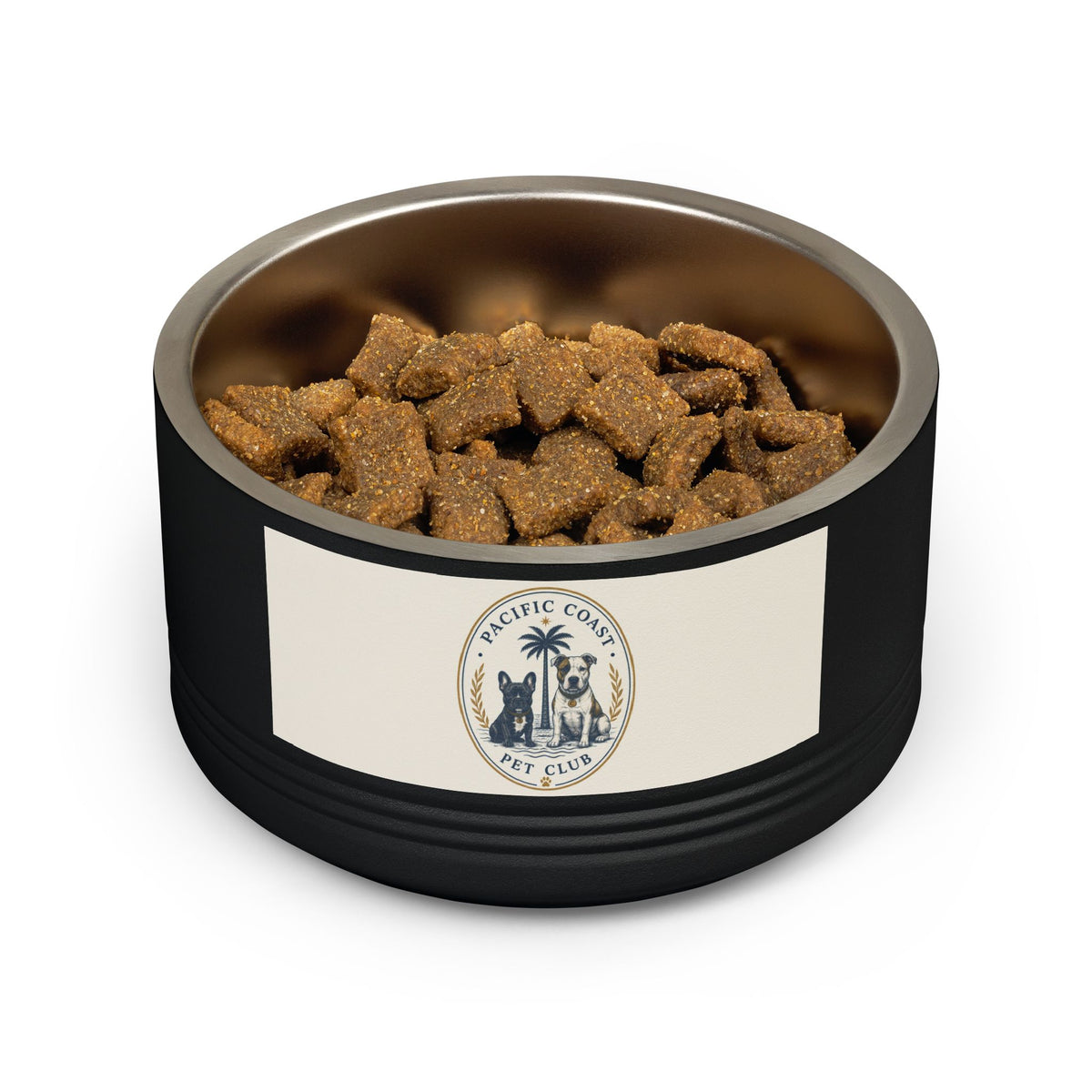 Crested Stainless Steel Dog Bowl | Pacific Coast Pet Club | Pacific Coast Edition