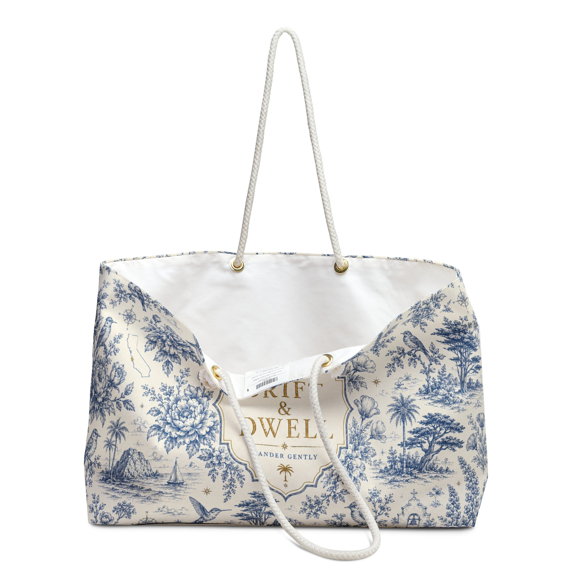 California Vintage Map Weekender Bag | California Toile Collection | Pacific Coast Edition