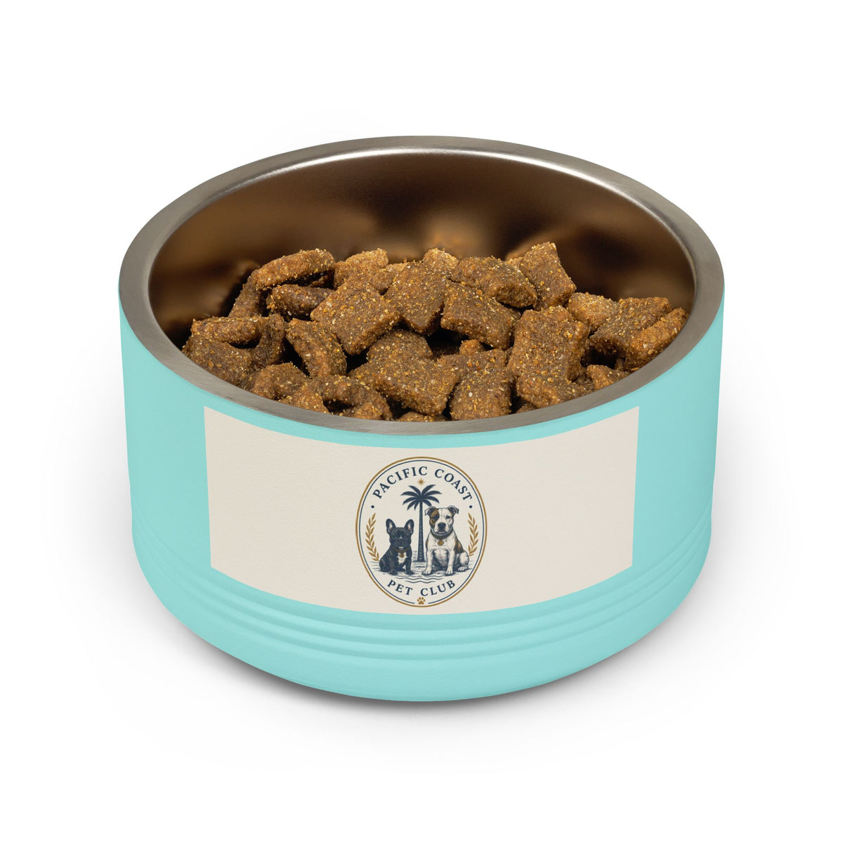 Crested Stainless Steel Dog Bowl | Pacific Coast Pet Club | Pacific Coast Edition