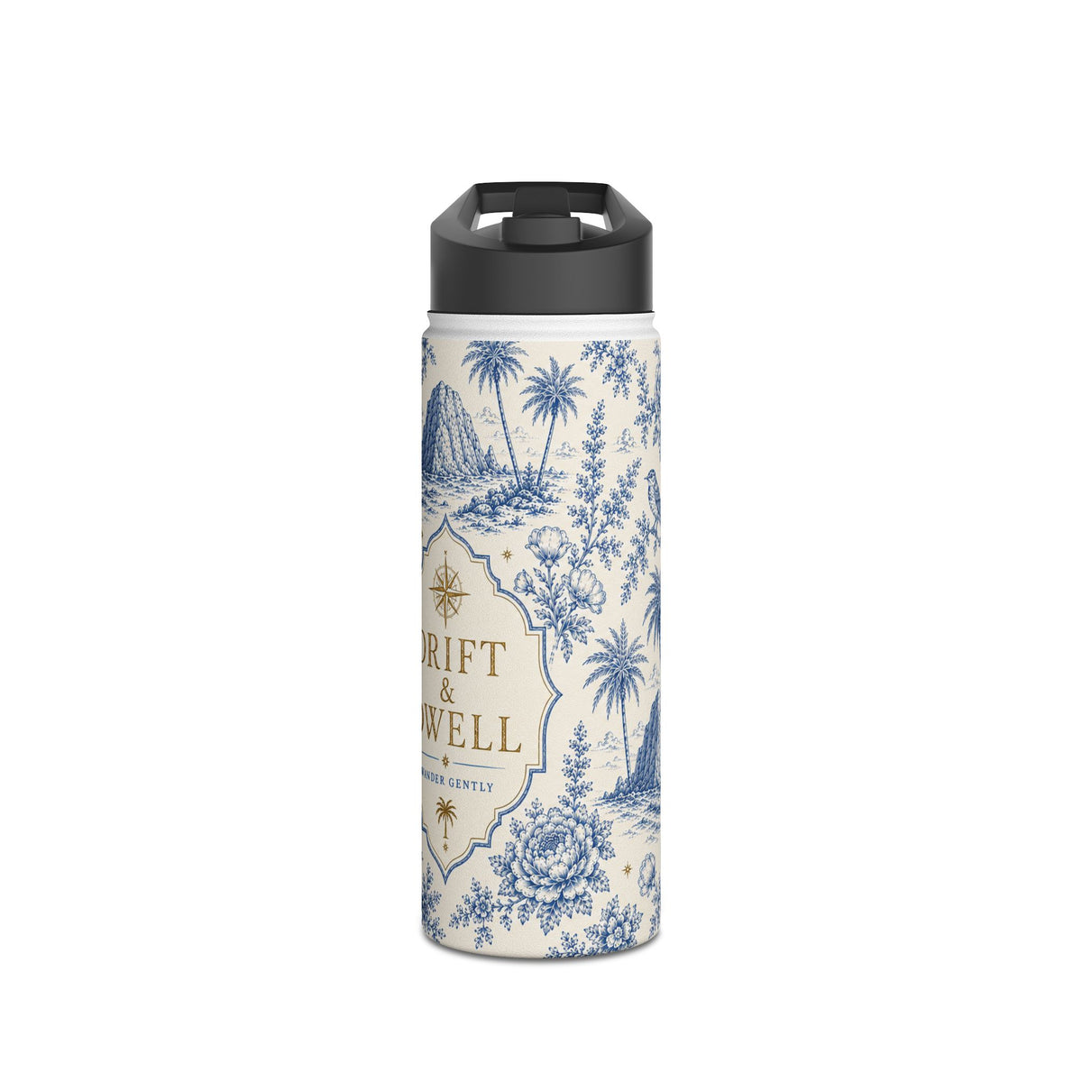 Toile Coastal Water Bottle | California Toile Collection