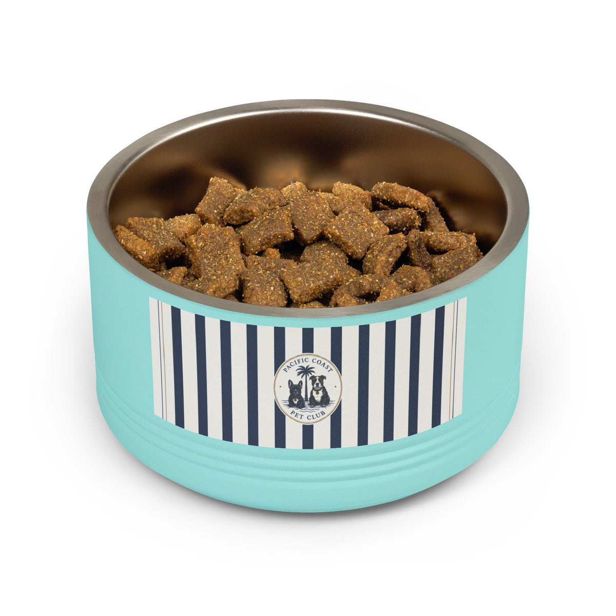 Nautical Stripe Stainless Pet Bowl | Pacific Coast Pet Club | Pacific Coast Edition