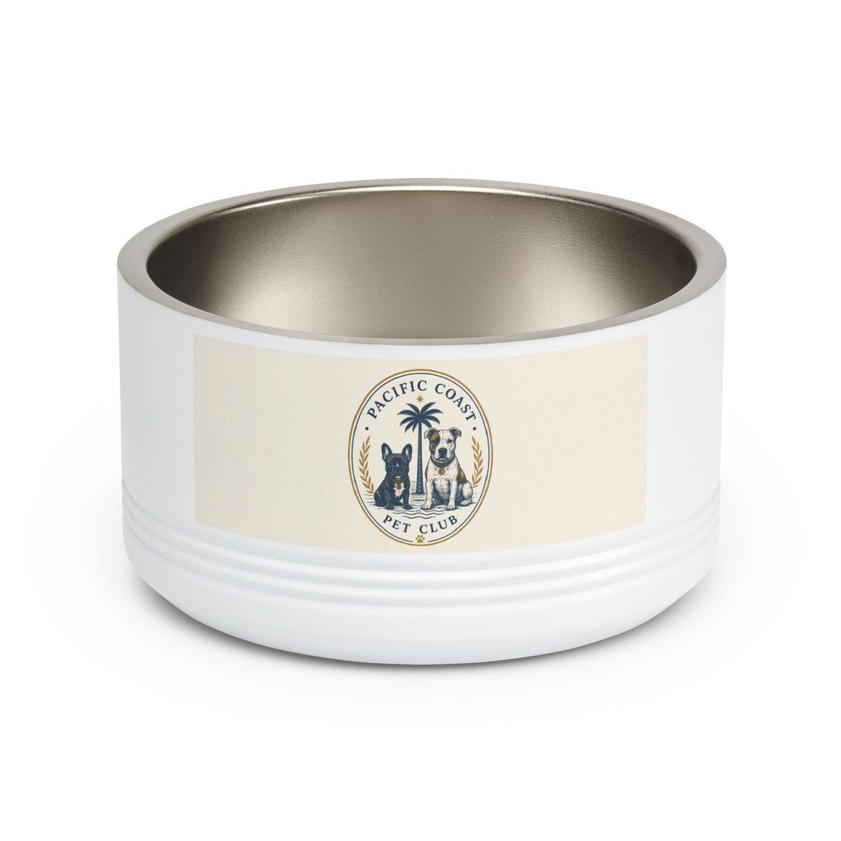 Crested Stainless Steel Dog Bowl | Pacific Coast Pet Club | Pacific Coast Edition