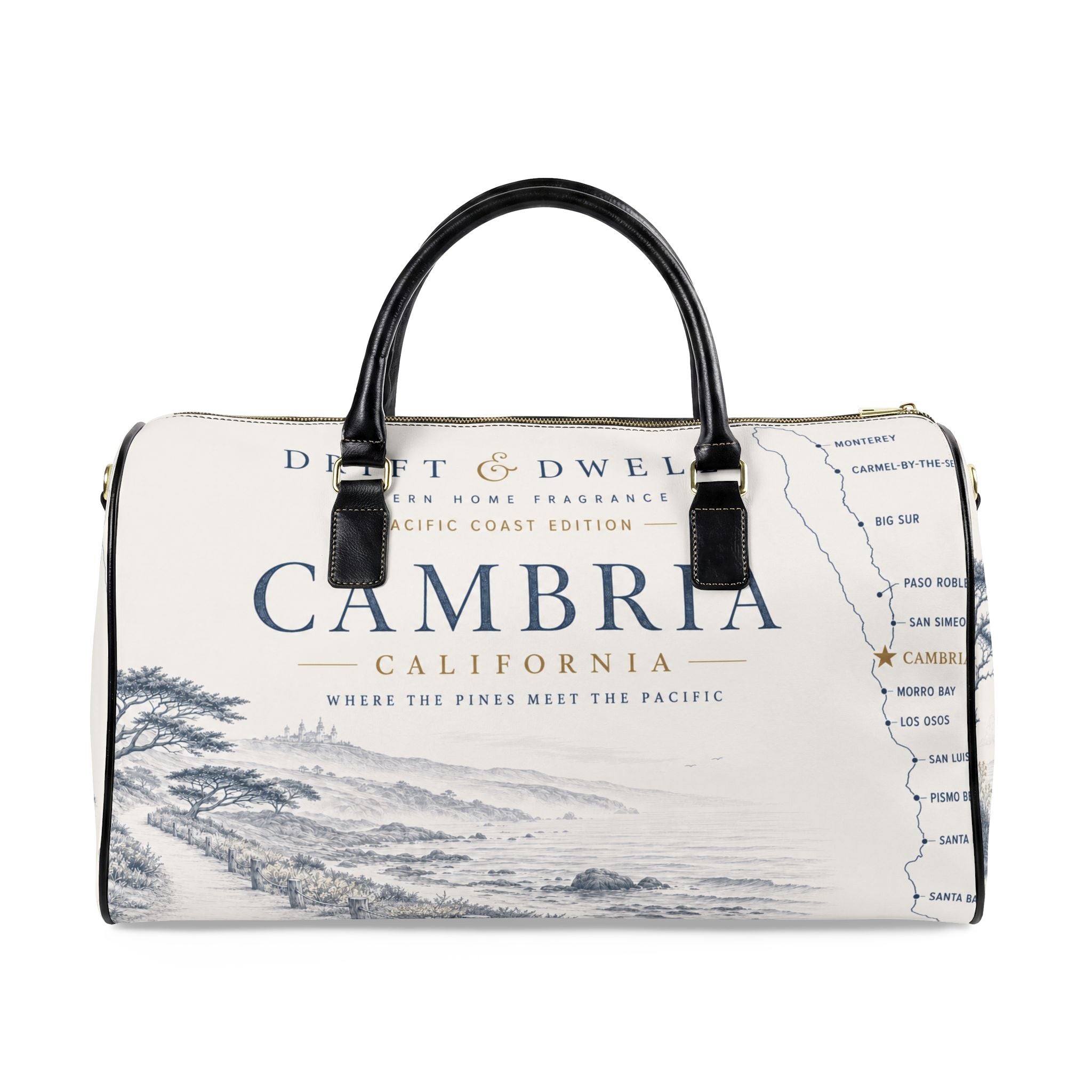 Cambria California Faux Leather Travel Bag | Pacific Coast Edition