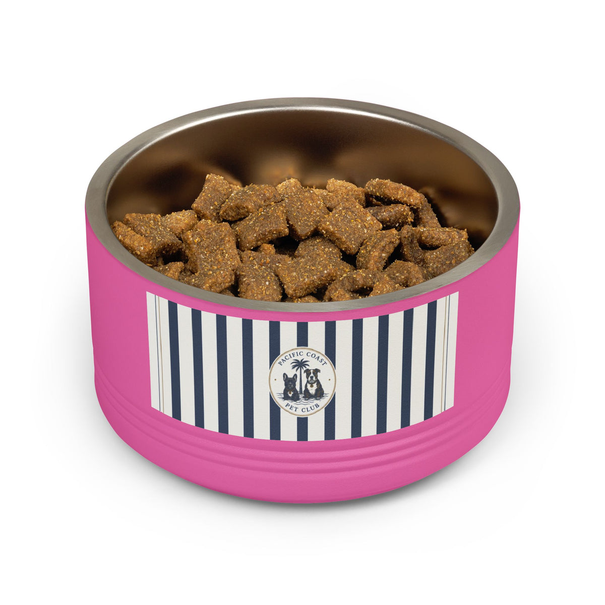 Nautical Stripe Stainless Pet Bowl | Pacific Coast Pet Club | Pacific Coast Edition