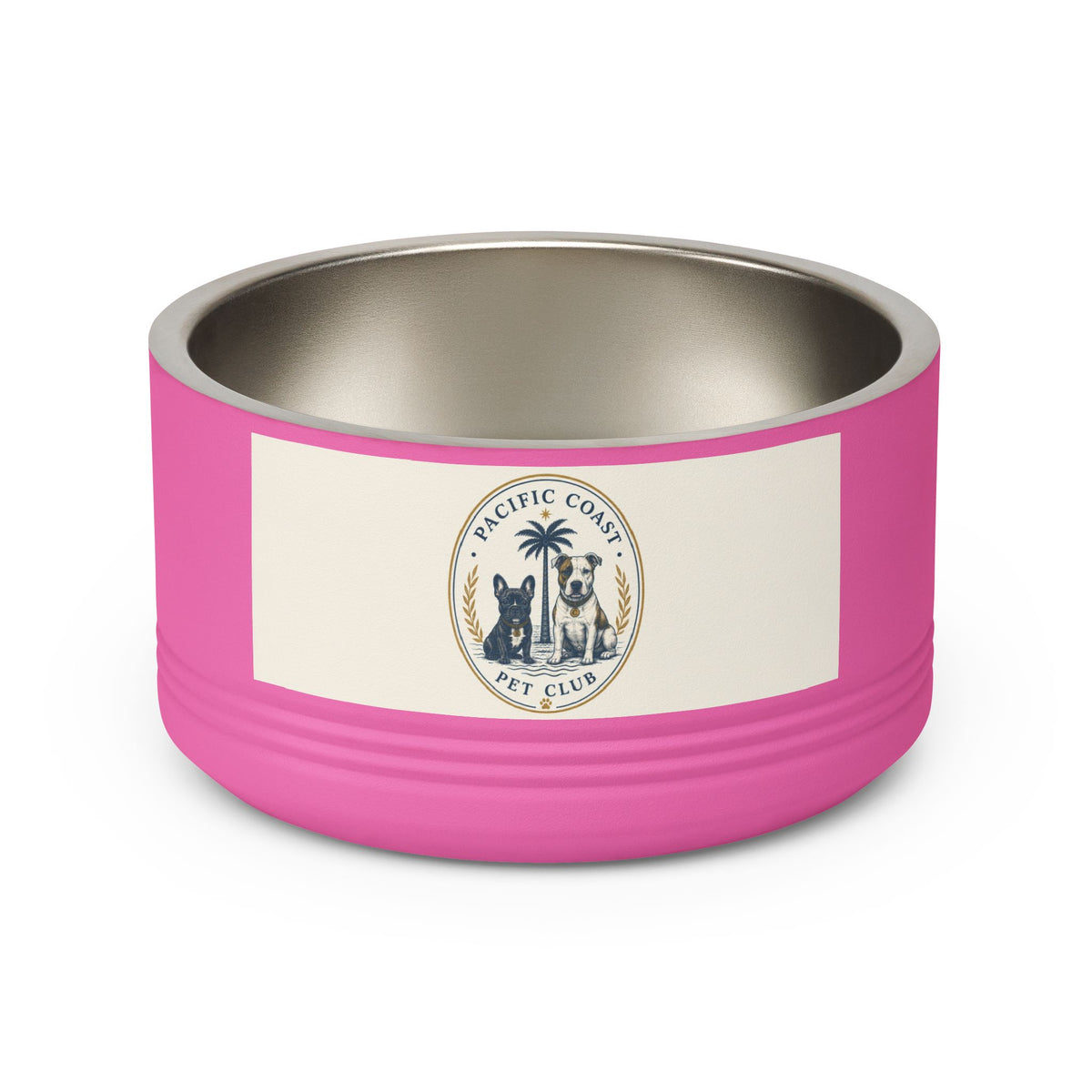 Crested Stainless Steel Dog Bowl | Pacific Coast Pet Club | Pacific Coast Edition