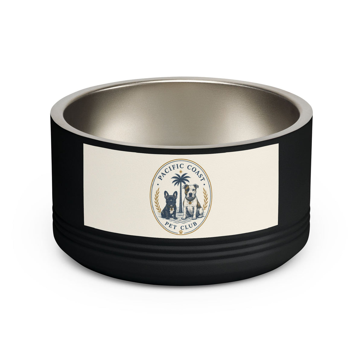 Crested Stainless Steel Dog Bowl | Pacific Coast Pet Club | Pacific Coast Edition