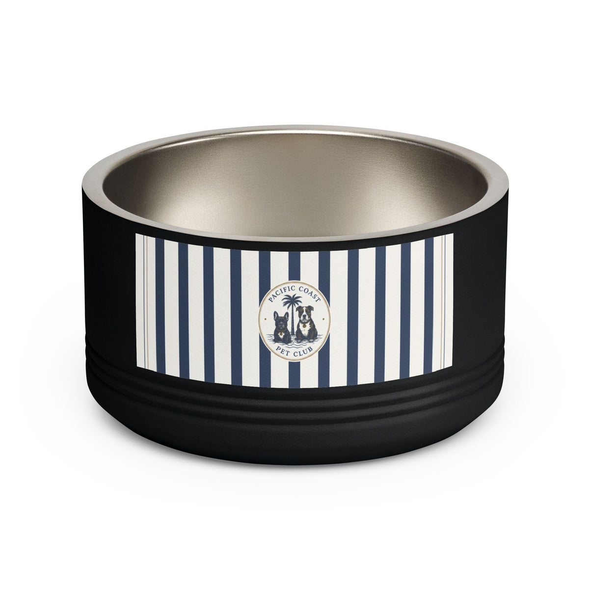 Nautical Stripe Stainless Pet Bowl | Pacific Coast Pet Club | Pacific Coast Edition