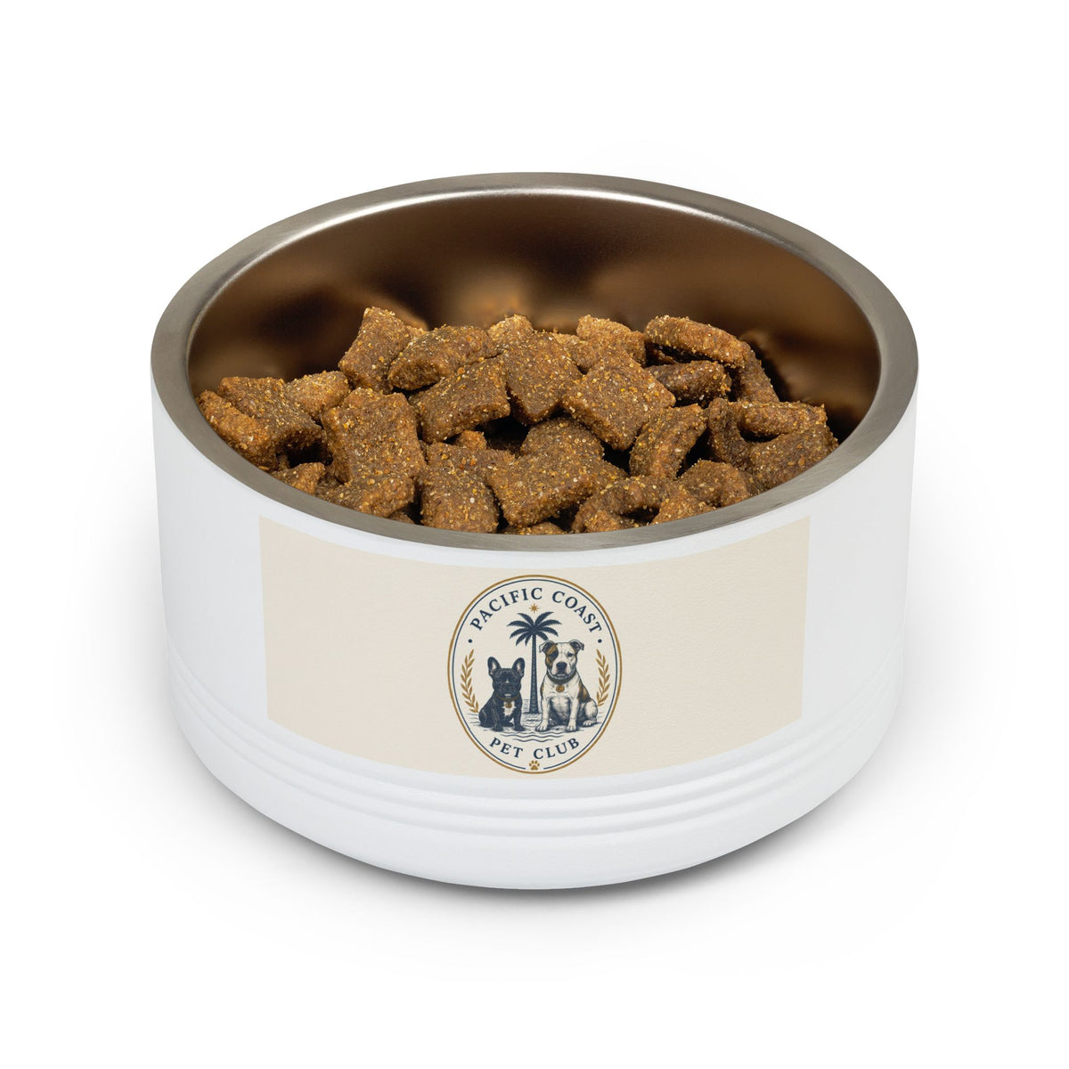 Crested Stainless Steel Dog Bowl | Pacific Coast Pet Club | Pacific Coast Edition
