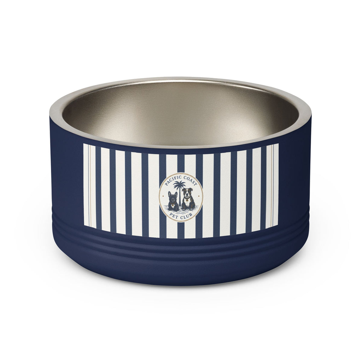 Nautical Stripe Stainless Pet Bowl | Pacific Coast Pet Club | Pacific Coast Edition