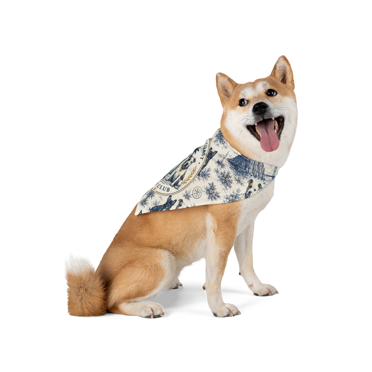 Toile Crest Bandana | Pacific Coast Pet Club | Pacific Coast Edition