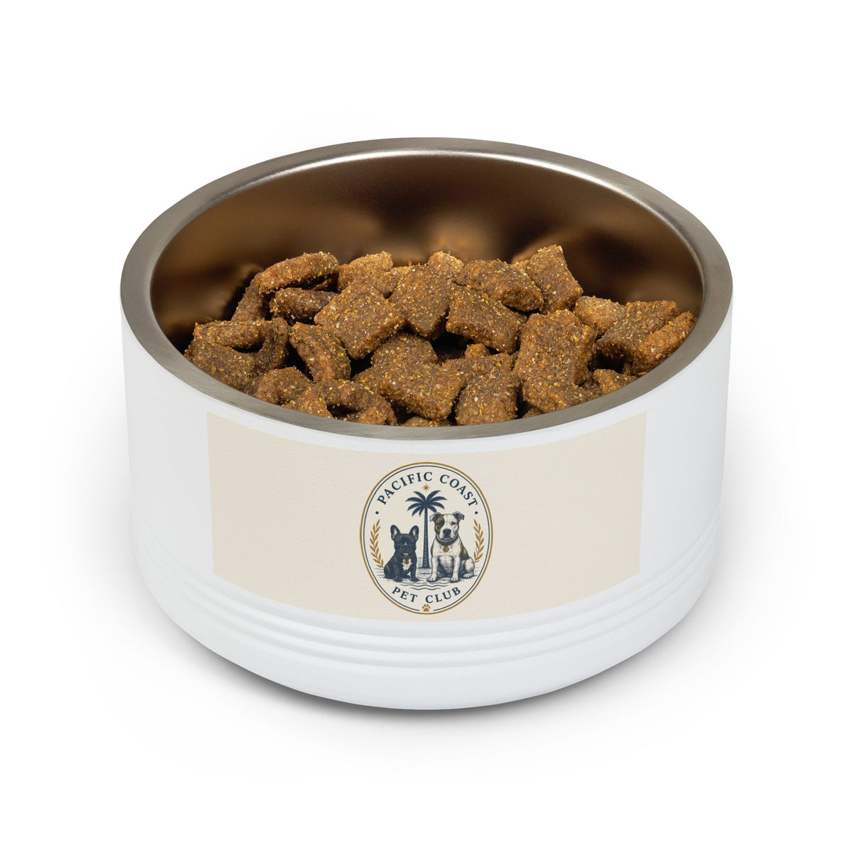 Crested Stainless Steel Dog Bowl | Pacific Coast Pet Club | Pacific Coast Edition
