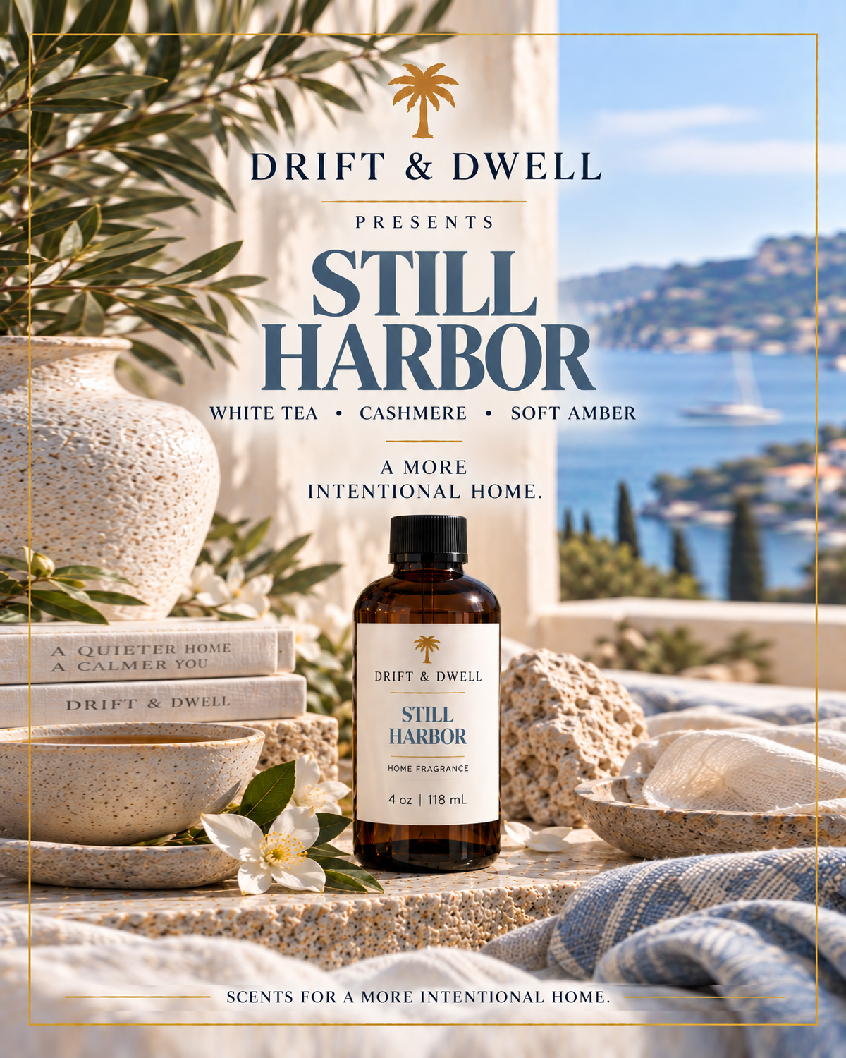 Still Harbor 4 oz, White Tea, Cashmere, Soft Amber